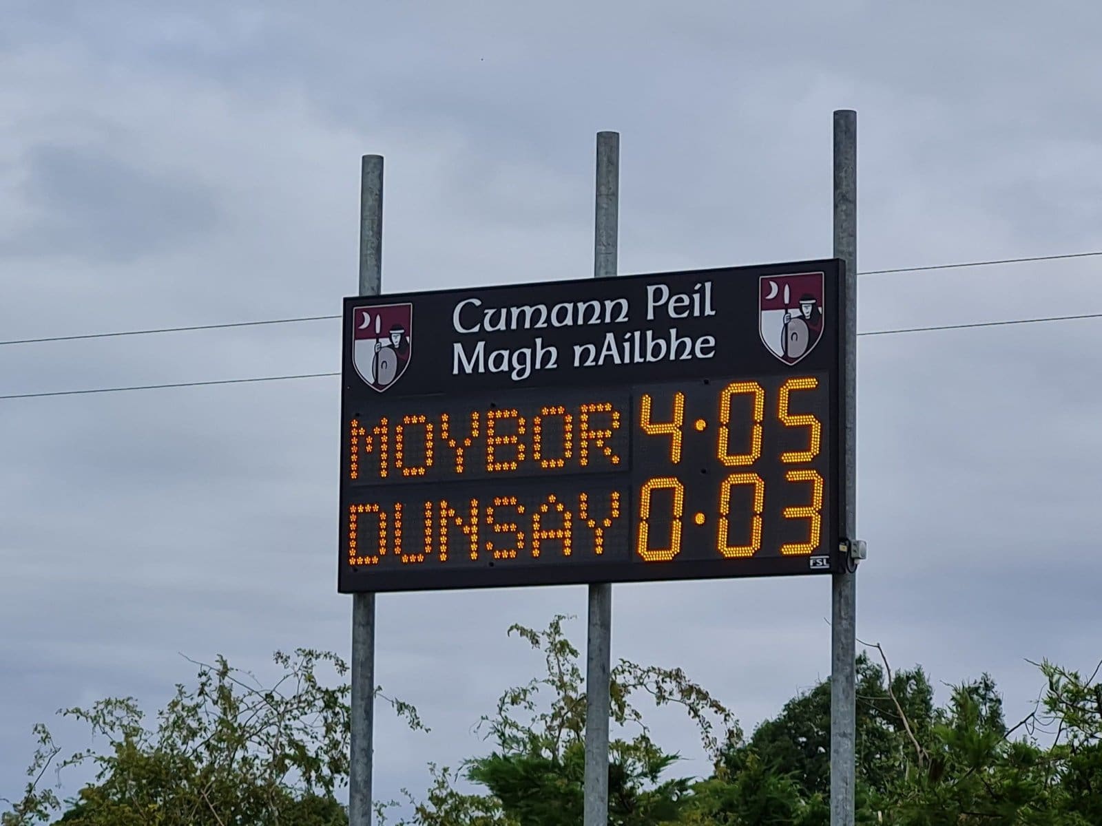 G03: Club Branded Scoreboard with Digital Team Names and Clock Product Image