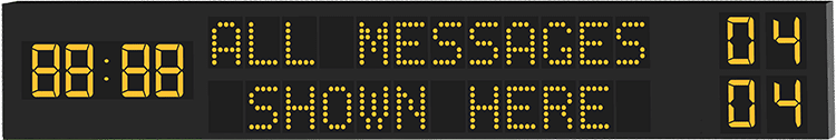M04: Full Digital Scoreboard with Team Names, Clock and Scrolling Messages (Hockey) Product Image