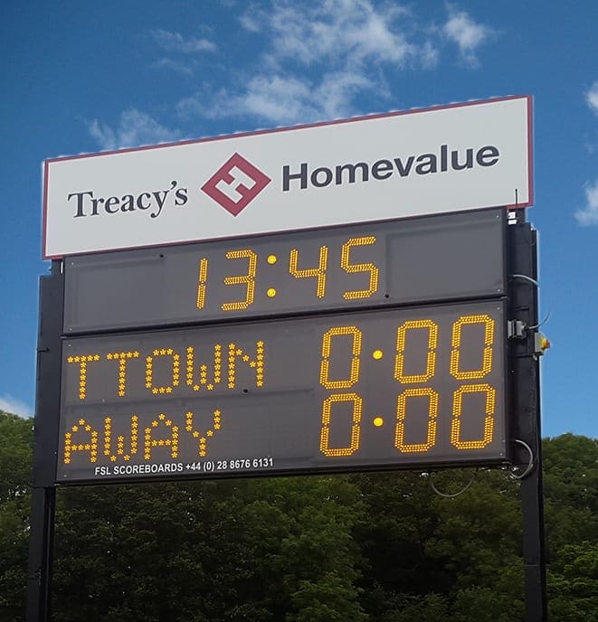 G03: Club Branded Scoreboard with Digital Team Names and Clock Product Image