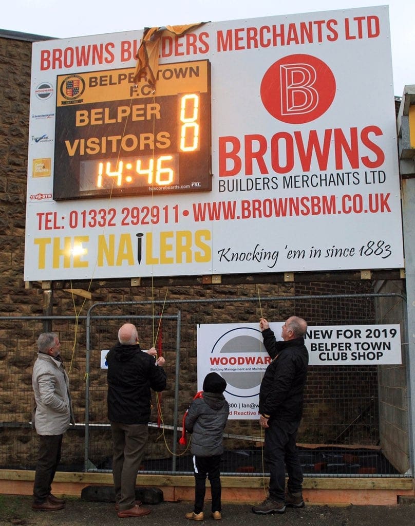 M02: Club Branded Football Scoreboard with Clock Product Image