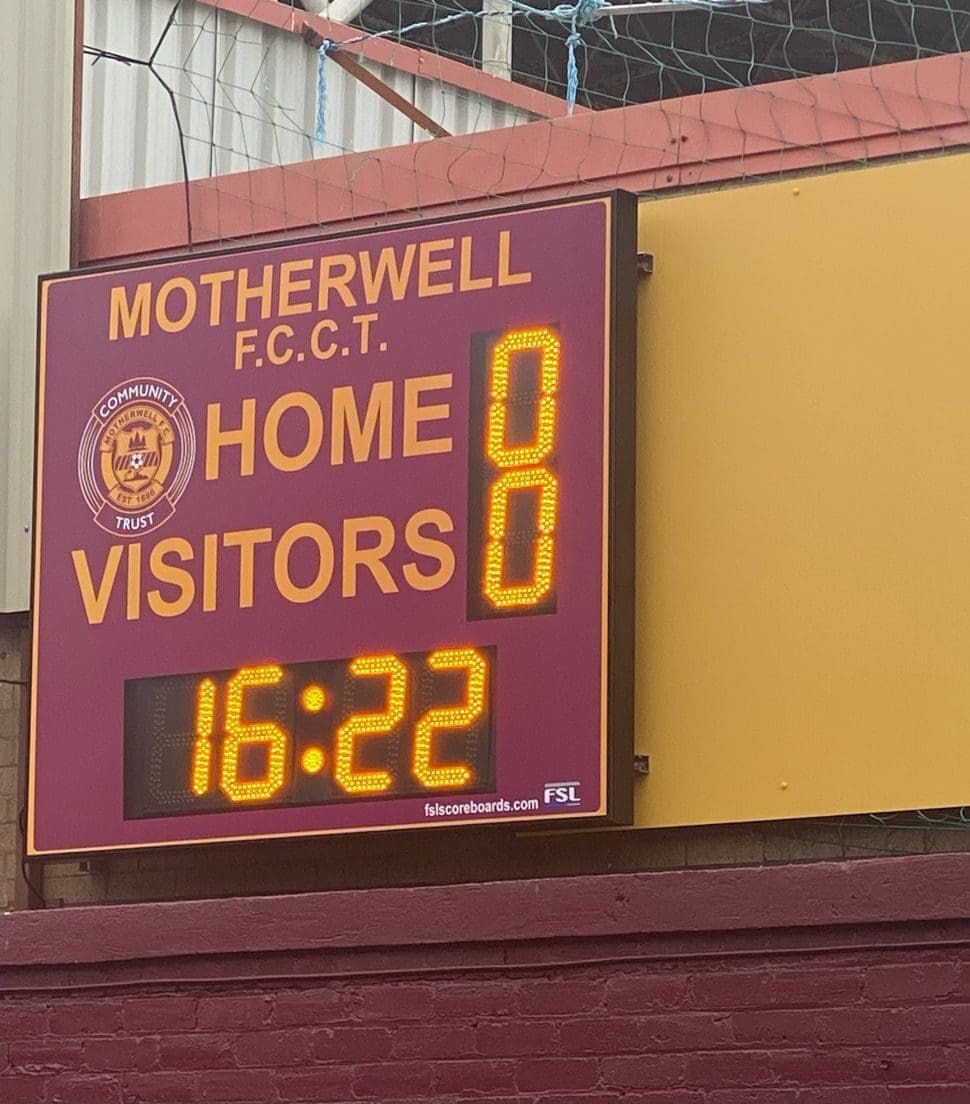 M02: Club Branded Football Scoreboard with Clock Product Image