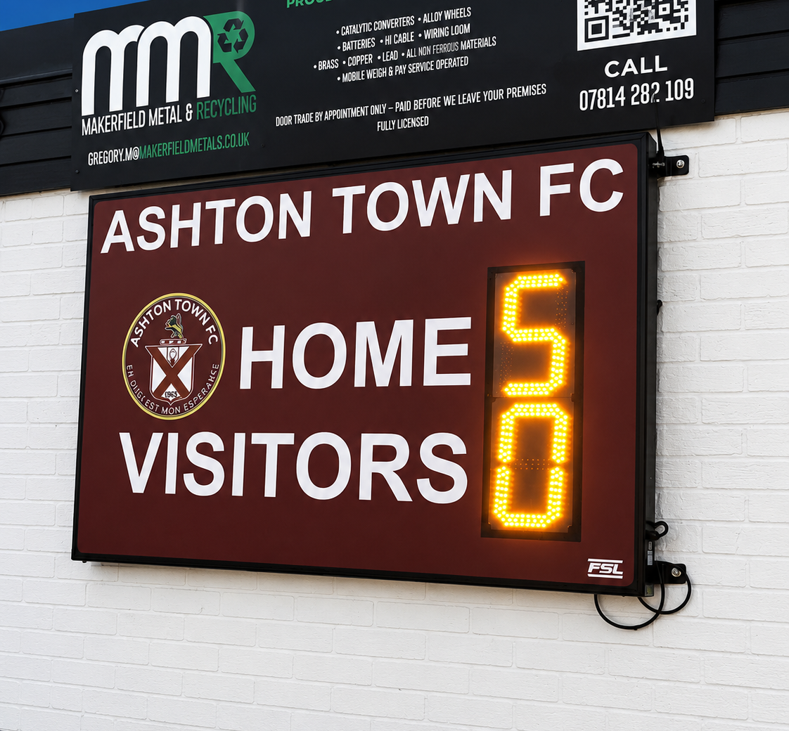 F01 Club Branded Football Scoreboard